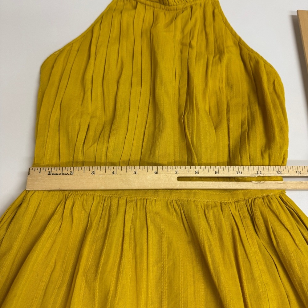 TULAROSA Dress Womens Small Yellow Roe Midi Halter Neck Backless Slit - Picture 8 of 9